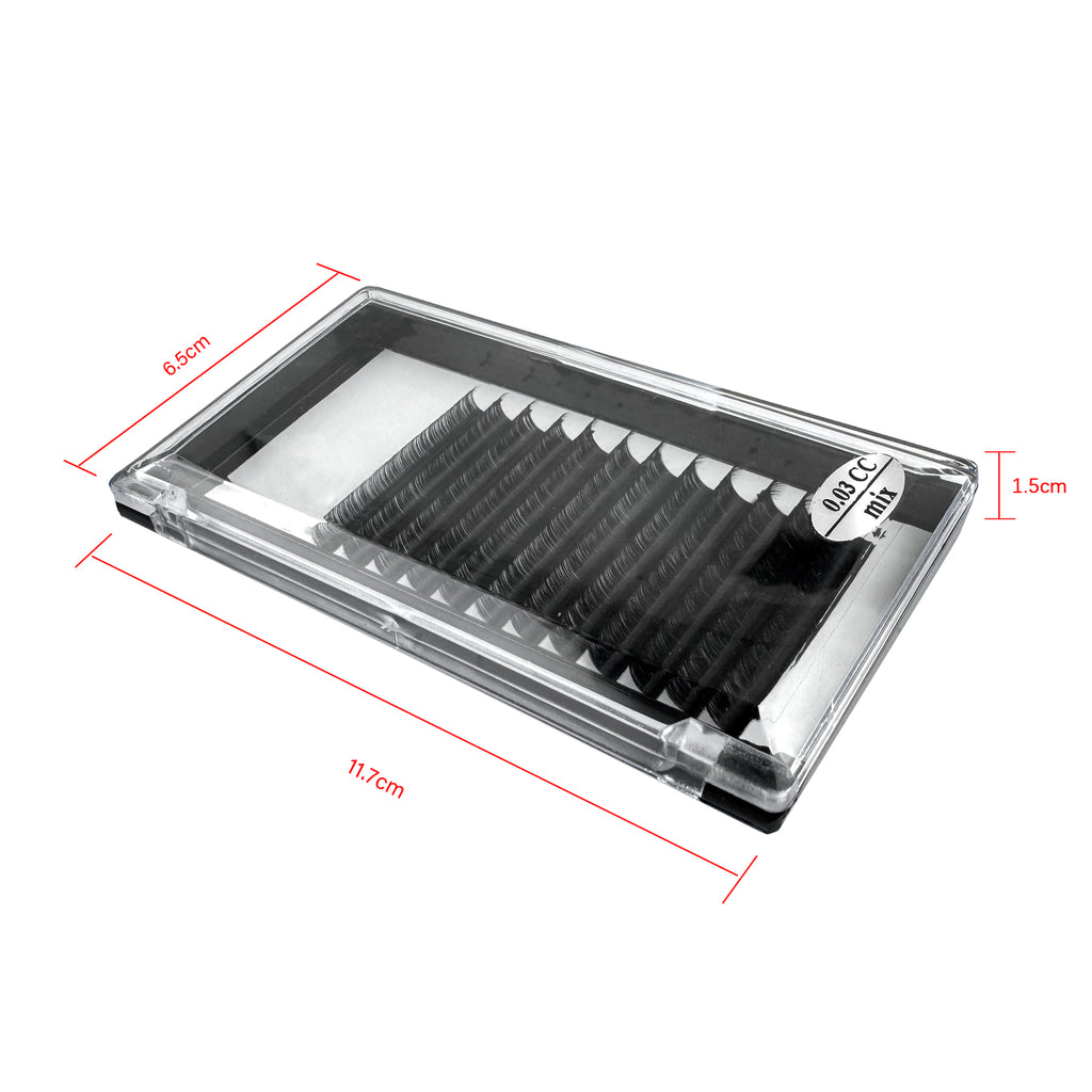 Empower your beauty venture with a bulk order of 0.03 CC Curl individual eyelashes. Wholesale eyelash extensions tailored for lash professionals and technicians to enhance your business offerings. Potencia tu negocio de belleza con un pedido al por mayor de pestañas individuales 0.03 CC Curl. Extensiones de pestañas al por mayor diseñadas para profesionales y técnicos de pestañas para mejorar su oferta comercial.