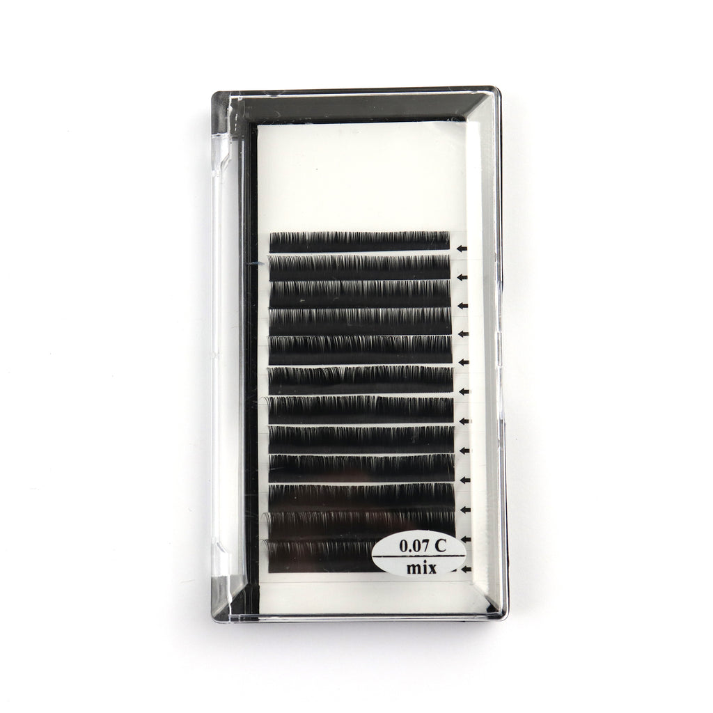 C Curl 0.07 individual lashes wholesale for lash business and technicians C Curl 0.07 pestañas individuales al por mayor para técnicos y empresas de pestañas