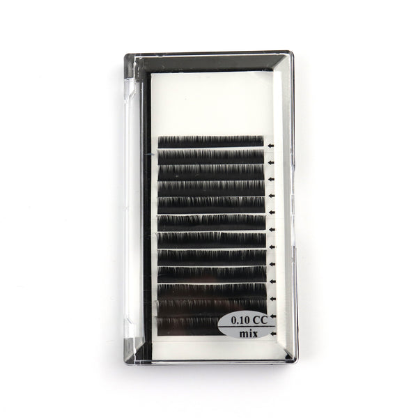 CC Curl 0.10 individual lashes wholesale for lash business and technicians CC Curl 0.10 pestañas individuales al por mayor para técnicos y empresas de pestañas