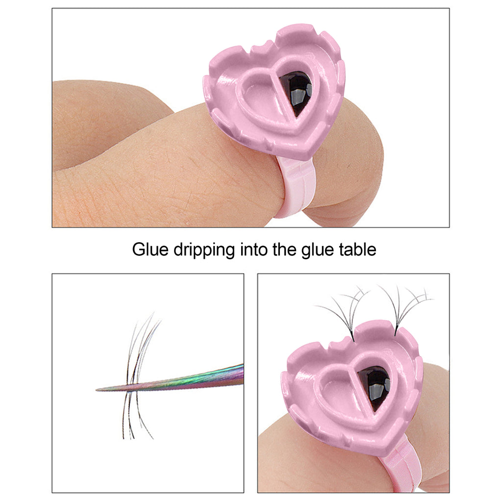 Magnetic Time Glue Ring Lash Fan With Tweezers Abanico de pestañas con anillo de pegamento y pinzas