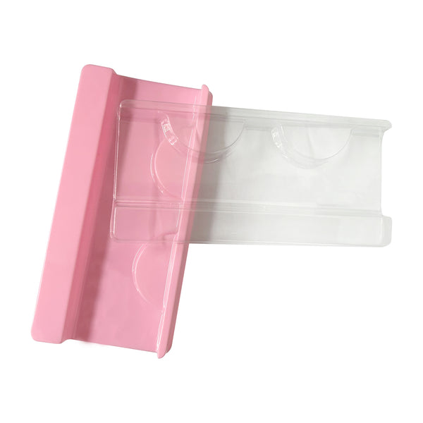 Mink Lashes Clamshell for Pink Clear Packaging Concha para embalaje de pestañas rosa y transparente. Wholesale lash vendor and manufacturer