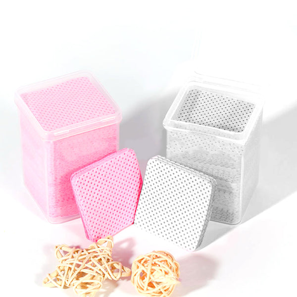 200 Pack Lint Free Glue Wipes White Pink Paquete de 200 toallitas adhesivas sin pelusa blanco rosa