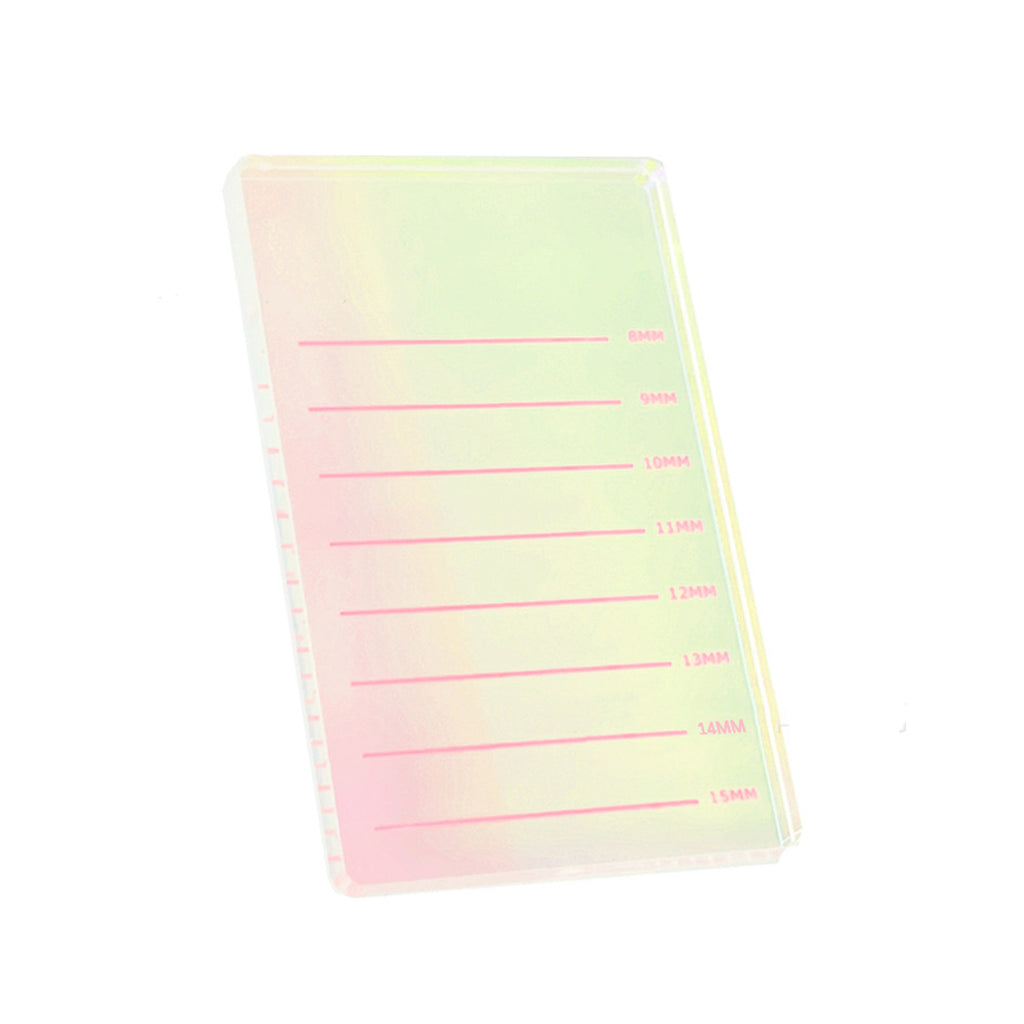 Iridescent Pink Lash Display Tile with a Shimmering Finish for Elegant Eyelash Presentation Loseta de Exhibición de Pestañas Rosa Iridiscente con un Acabado Brillante para una Presentación Elegante de Pestañas