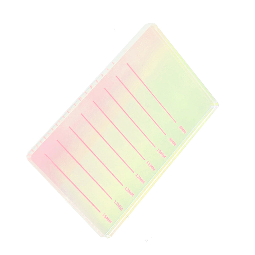Iridescent Pink Lash Display Tile with a Shimmering Finish for Elegant Eyelash Presentation Loseta de Exhibición de Pestañas Rosa Iridiscente con un Acabado Brillante para una Presentación Elegante de Pestañas