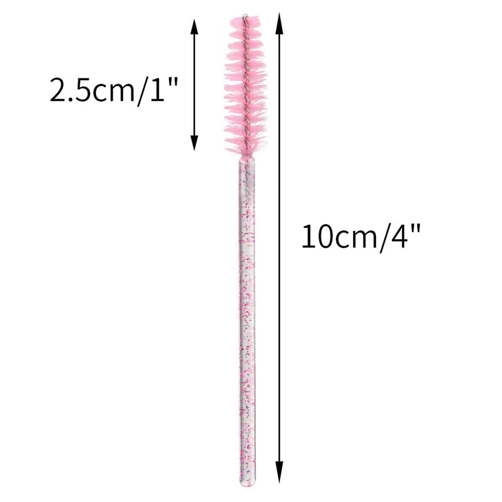 50 Pack Pink Lash Spoolie Dimentions For Small Business  Paquete de 50 dimensiones de carrete de pestañas rosadas para pequeñas empresas