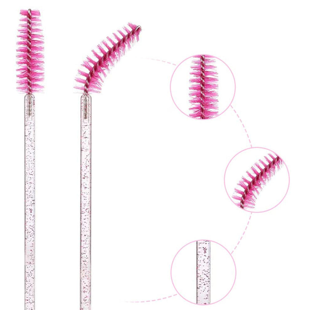 50 Pack Pink Lash Spoolie Dimentions For Small Business  Paquete de 50 dimensiones de carrete de pestañas rosadas para pequeñas empresas